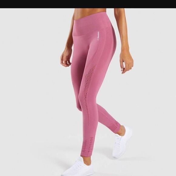 Gymshark Women's Energy+  Pink Rose Seamless Leggings Size S - Picture 14 of 16